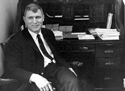 Lietenant Governor A.M. Keith at his desk in the State Capitol, circa 1965